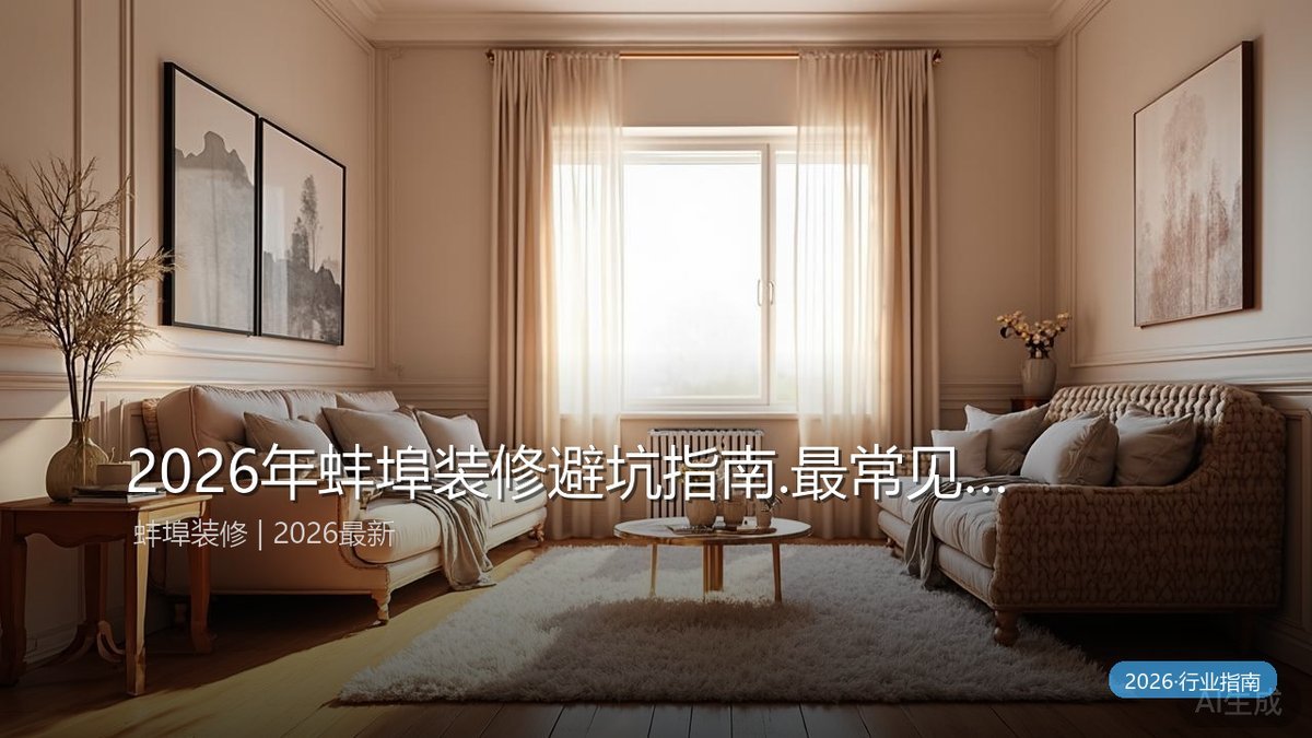 2026年蚌埠装修避坑指南.最常见的4个增项陷阱及应对方案