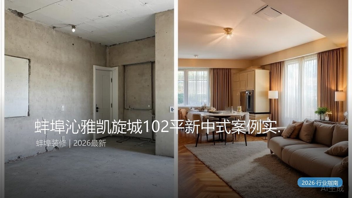 蚌埠沁雅凯旋城102平新中式案例实拍 | 四居室从毛坯到入住全记录