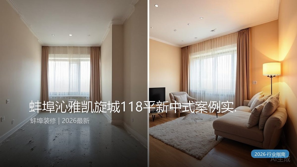 蚌埠沁雅凯旋城118平新中式案例实拍 | 两室一厅从毛坯到入住全记录