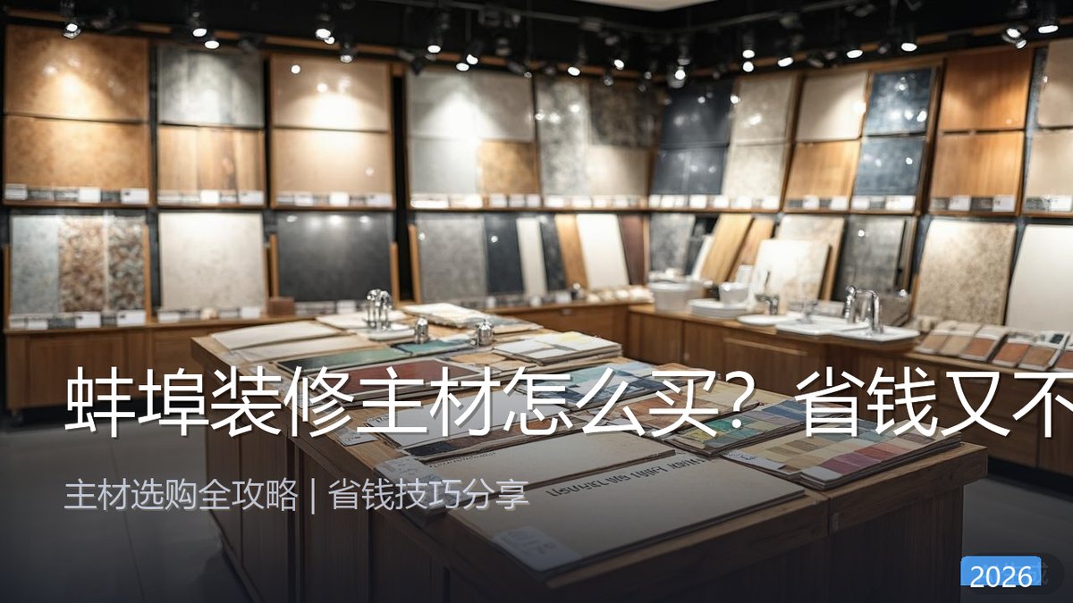 蚌埠装修主材怎么买？省钱又不踩雷的攻略